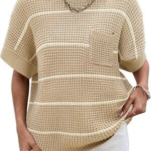 Lightweight Ribbed Knit Oversized Sweater Vest for Women - S-XXL Sizes Available